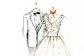 Dreamlines Personalized Wedding Dress Sketch