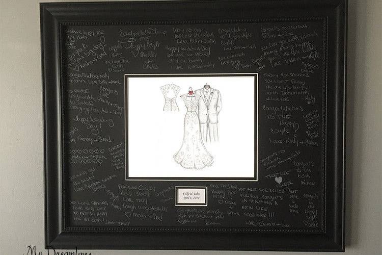 Dreamlines Personalized Wedding Dress Sketch