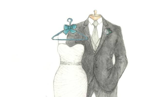 Dreamlines Personalized Wedding Dress Sketch