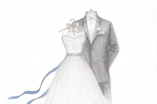 Dreamlines Personalized Wedding Dress Sketch