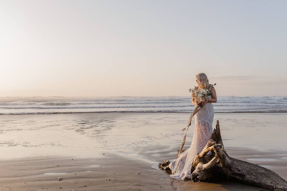 Wedding session on the beach