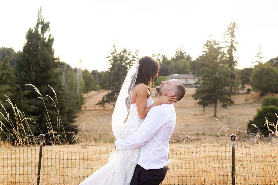 Rustic country wedding at suns