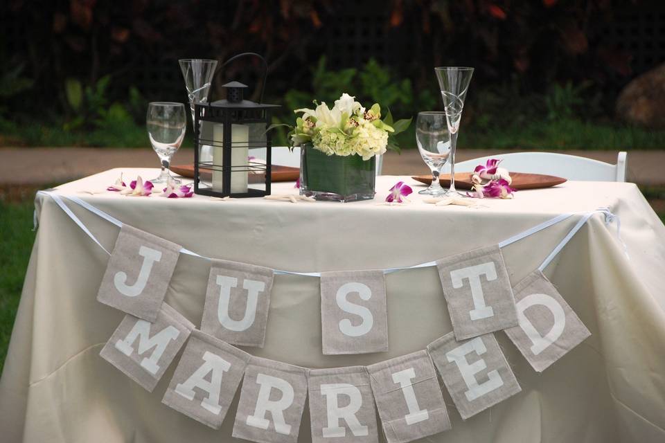 Main table setup