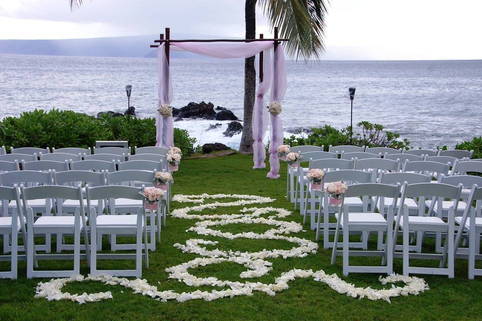 Outdoor wedding ceremony