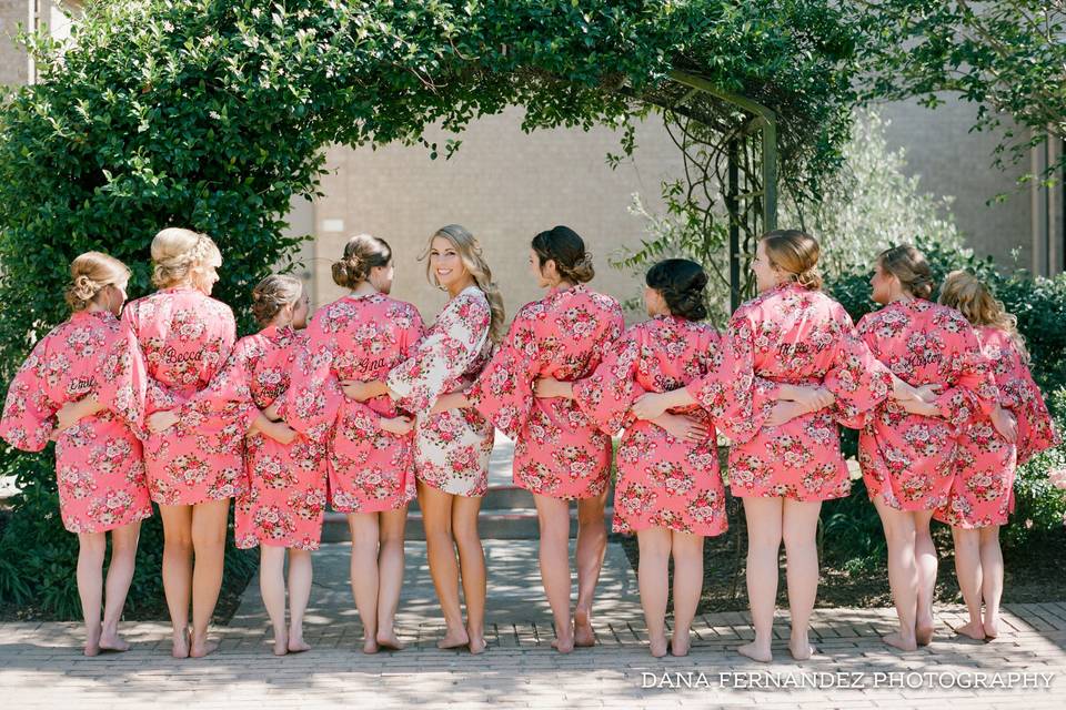 Bride and bridesmaids