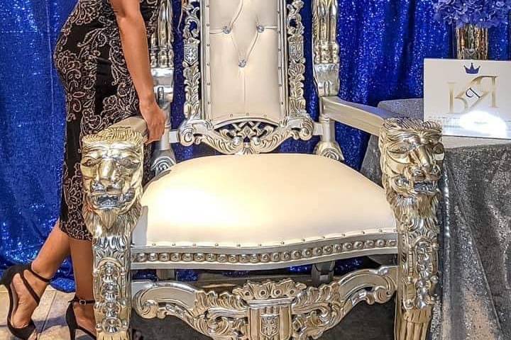 Silver and Cream Throne