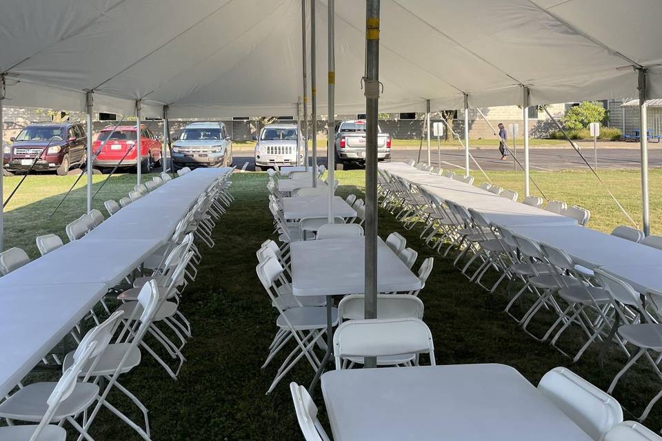 Banquet style seating