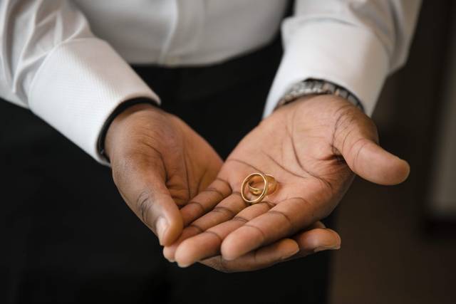 Groom with rings