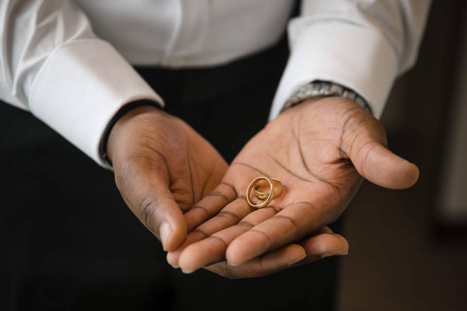 Groom with rings