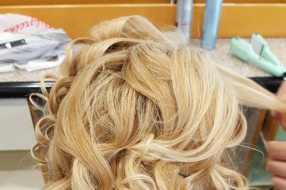 Blonde and curl