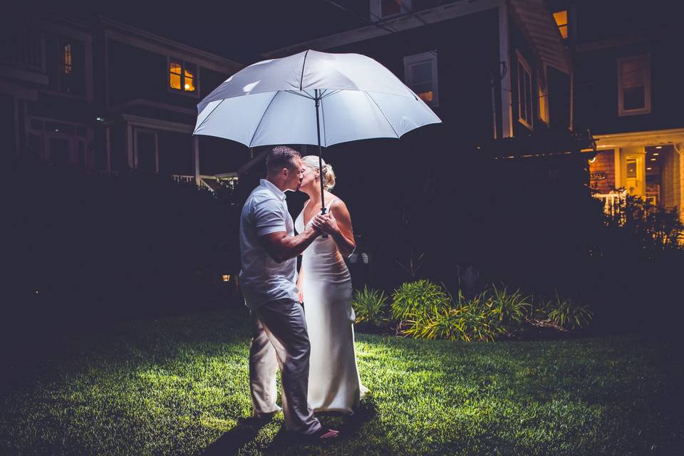 The bride and groom