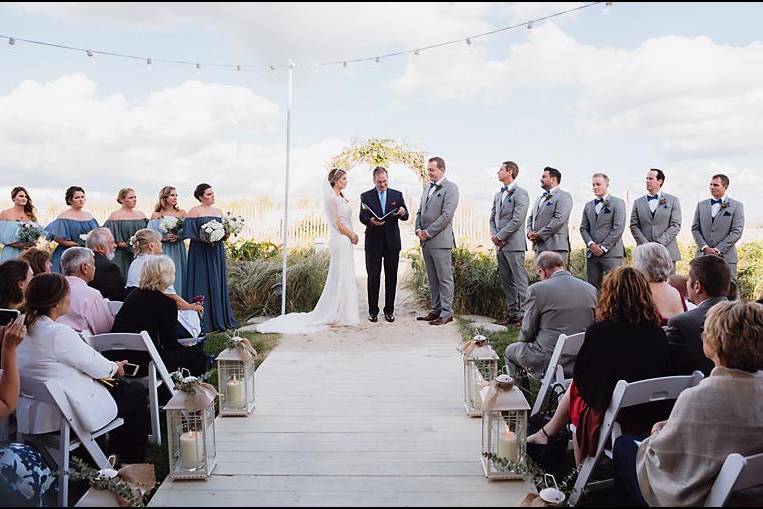 The bride and groom