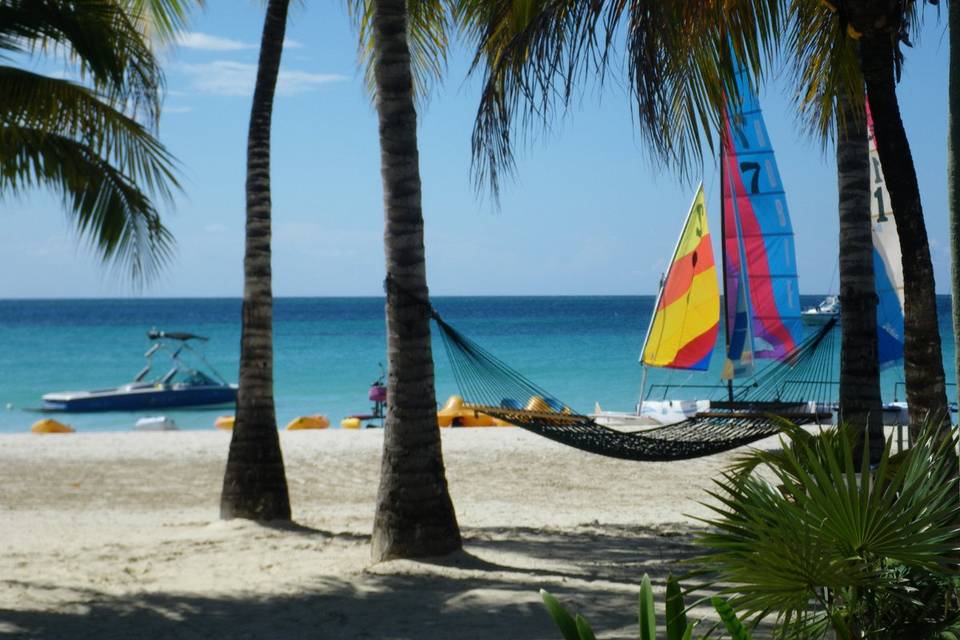 The magnificent waters of Negril, Jamaica.Couples Swept Away Resort.