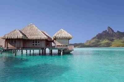 Bora Bora in the Tahitian Islands.St. Regis Resort