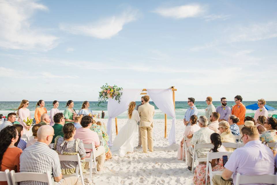 Beach Ceremony Arbor Florals