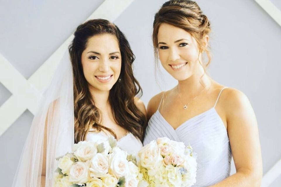 Bride and her bridesmaid