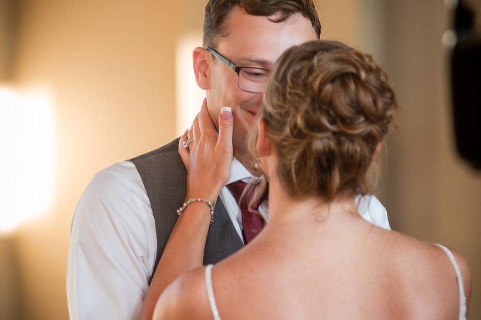 Brides hair without veil