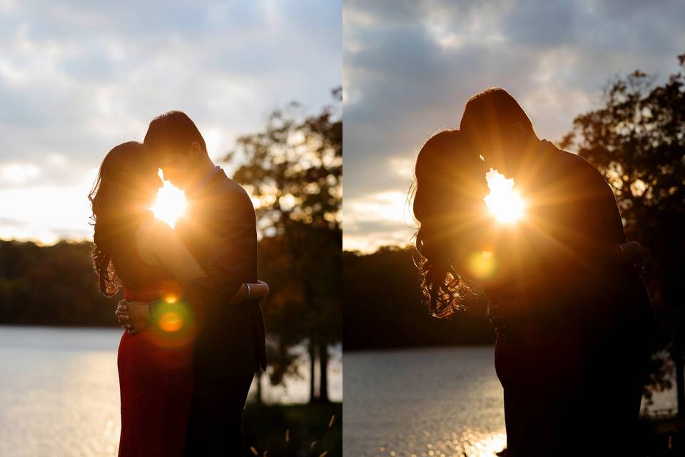 Sunset at Lake MacBride