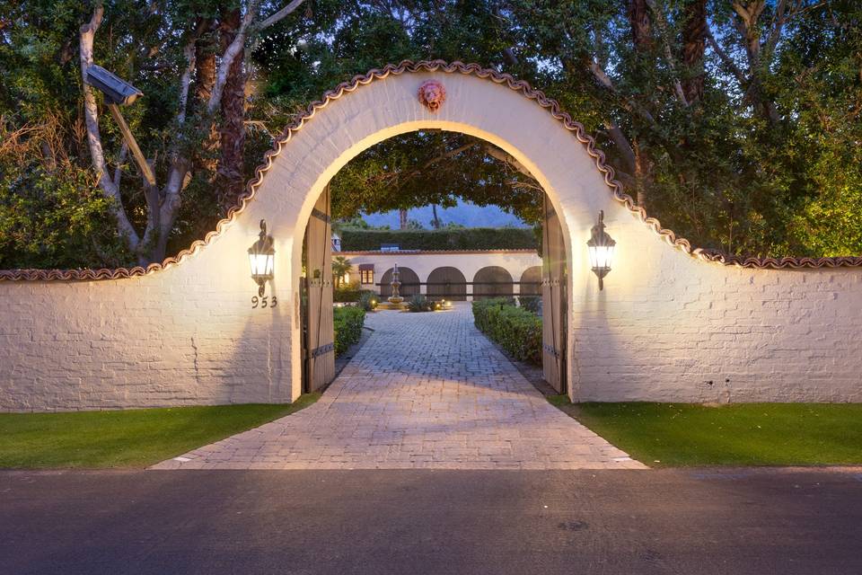 Gates at night