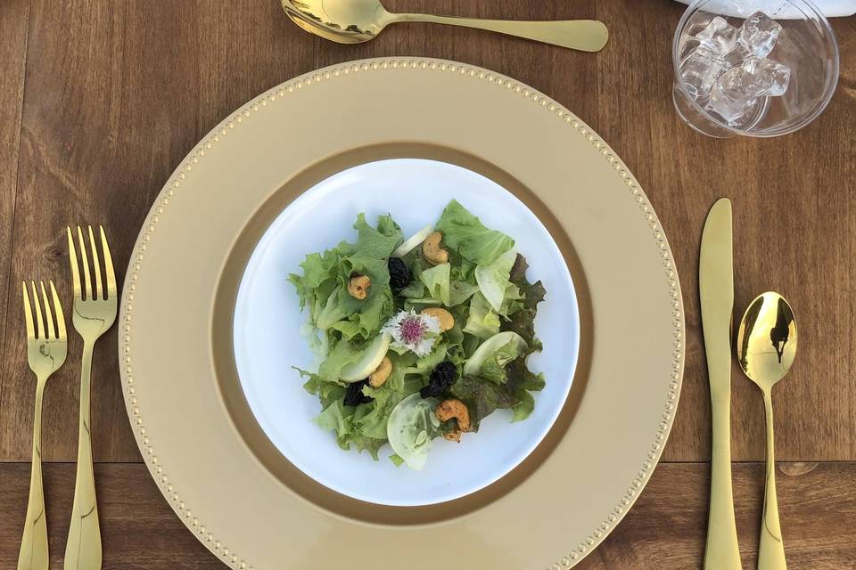 Plated seasonal salad