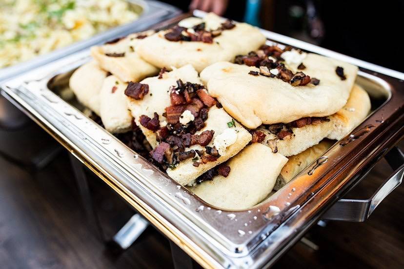 Bacon chèvre focaccia