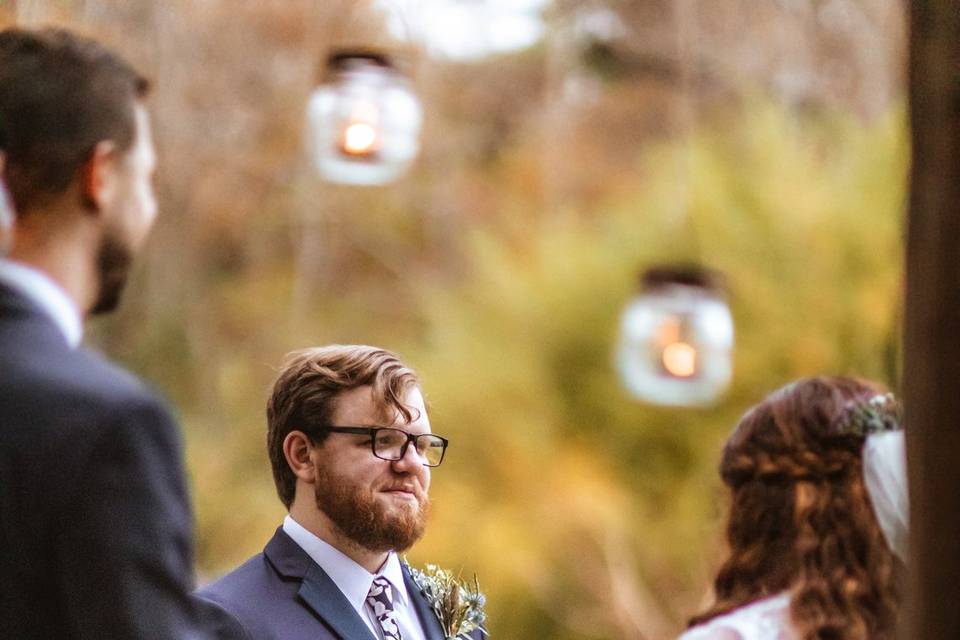 A happy groom