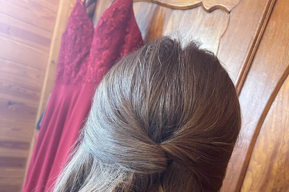 Elegant half up half down