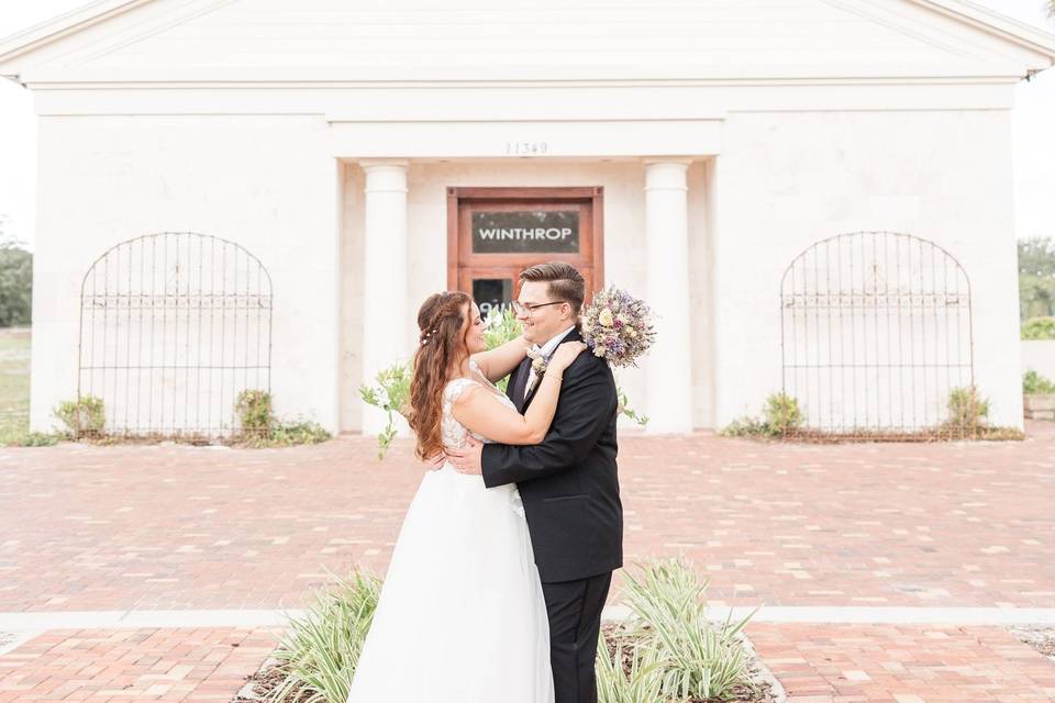 Wedding Couple at the Barn