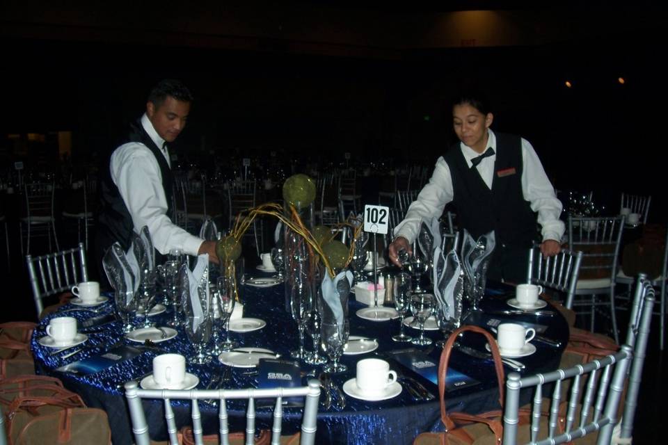 Preparation of the table setup