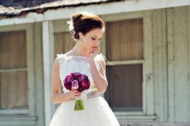 Embroidered organza ball gown style dressStephanie Williams Photography