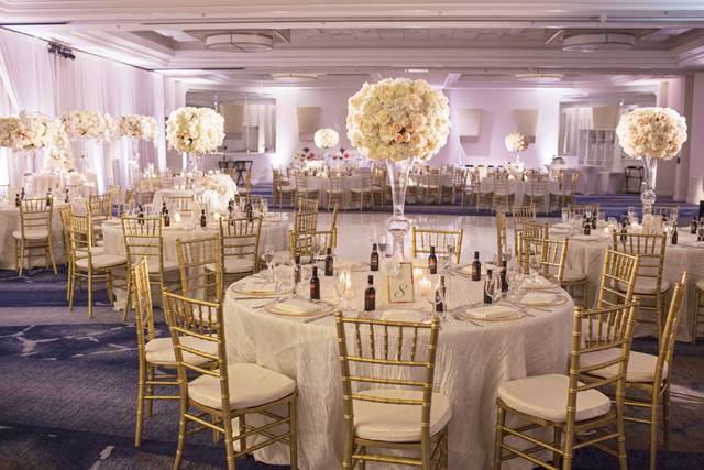Wedding reception setup