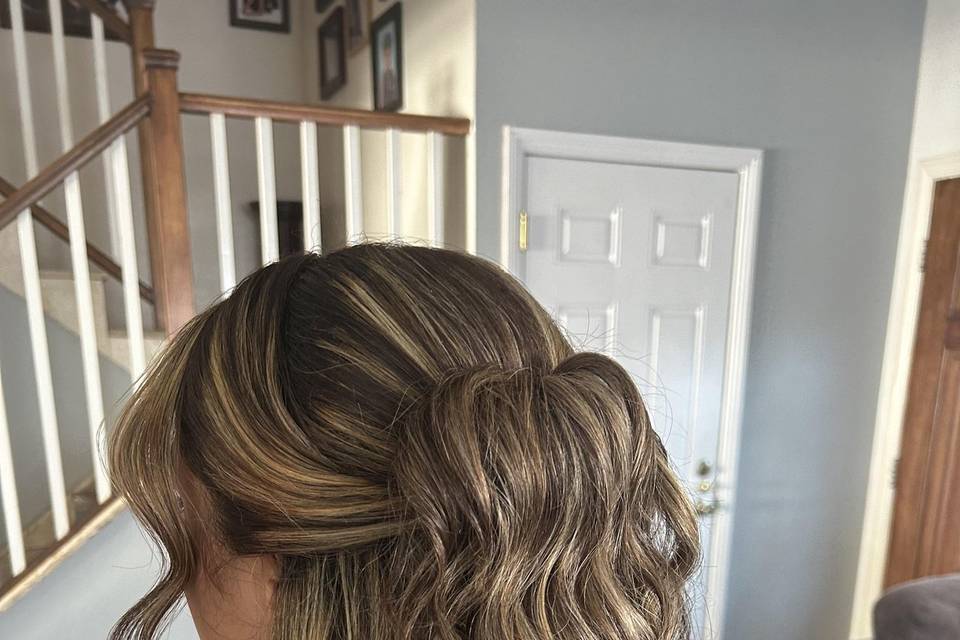 Half up with volume