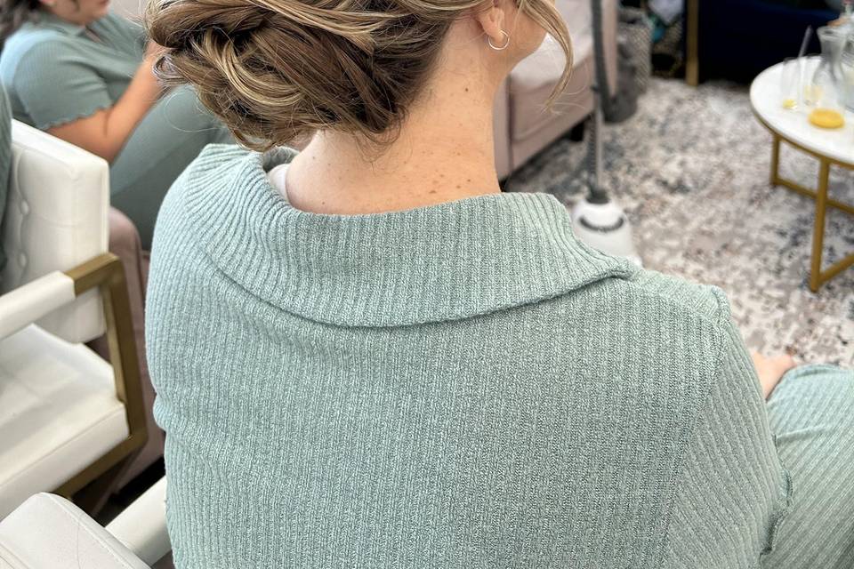 Texture low updo
