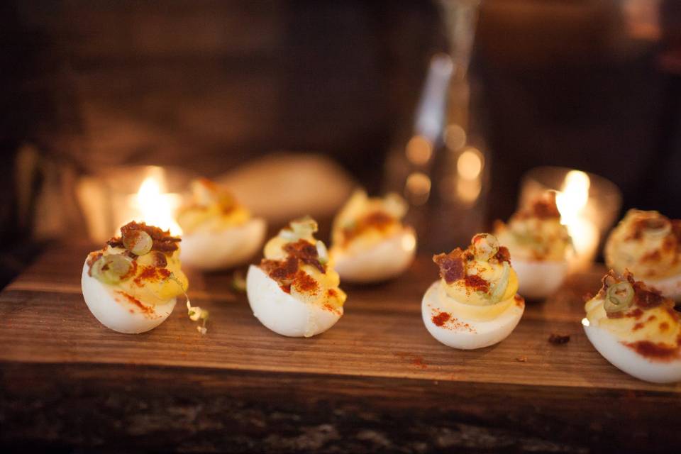 Bacon deviled eggs