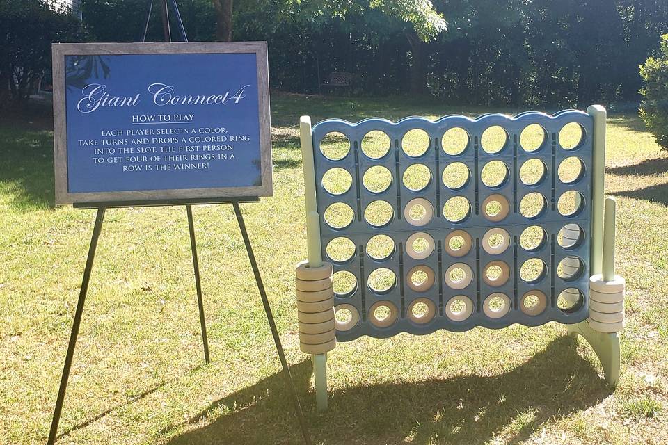 Giant Connect4 (Blue) w Sign