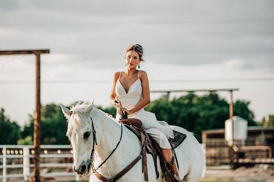 Bride on a horse
