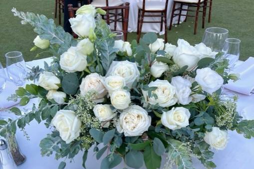 White rose centerpiece