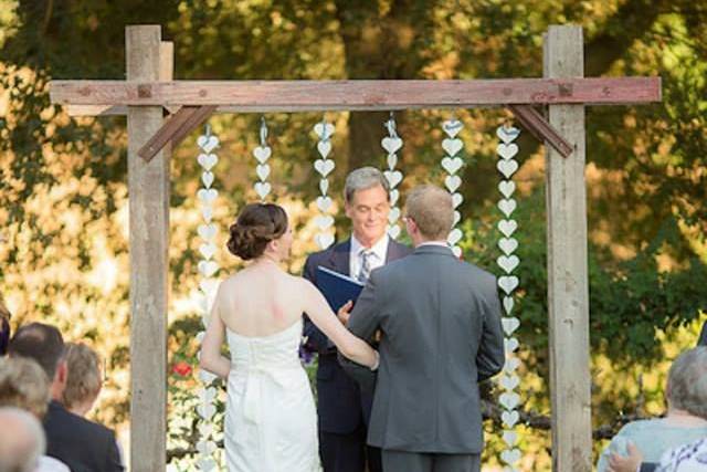 Outdoor wedding ceremony