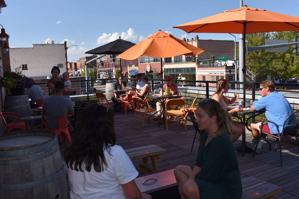 Rooftop patio during event