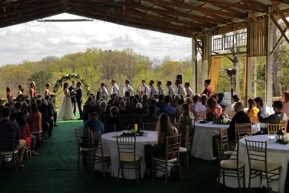 Wedding under the barn April