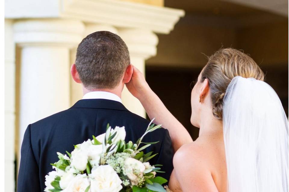 The bride and groom