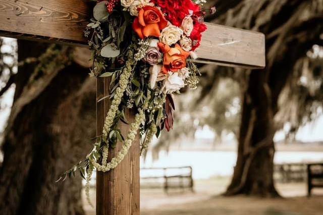 Flowers on donkey