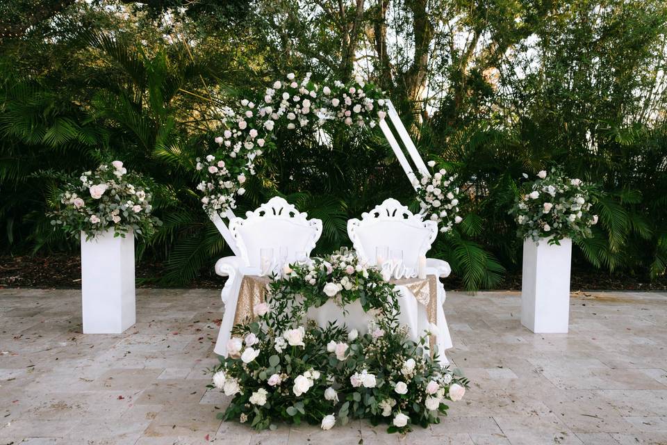 Sweetheart Table and Backdrop