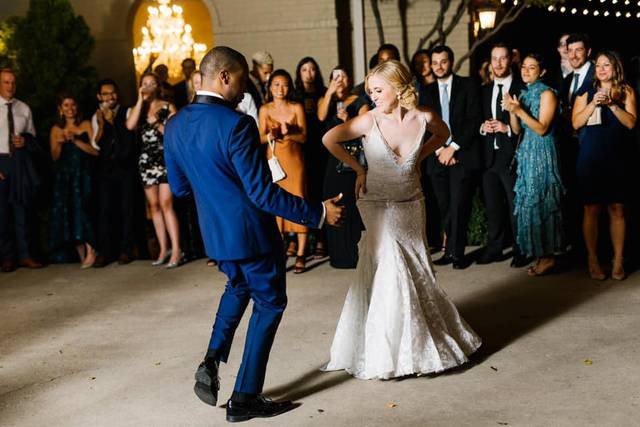 Newlyweds dancing
