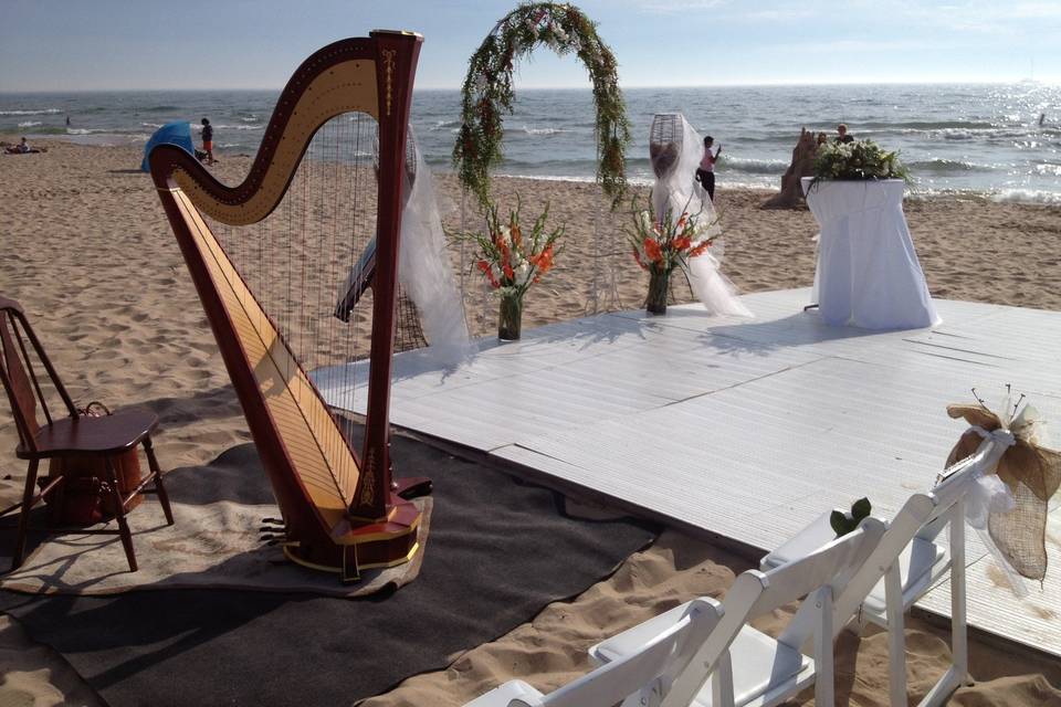 Lake Michigan wedding