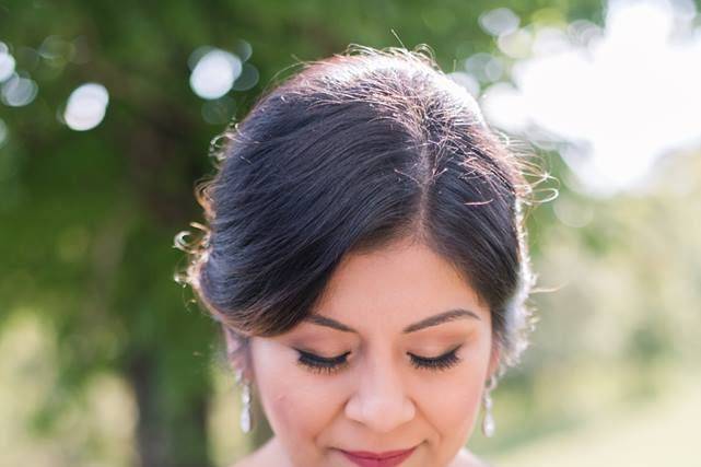 Bride holding a bouquet