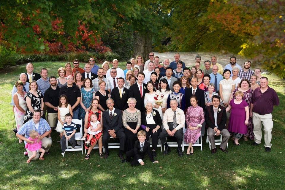 Wedding guest group photo