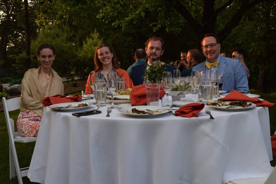 Wedding dinner guests