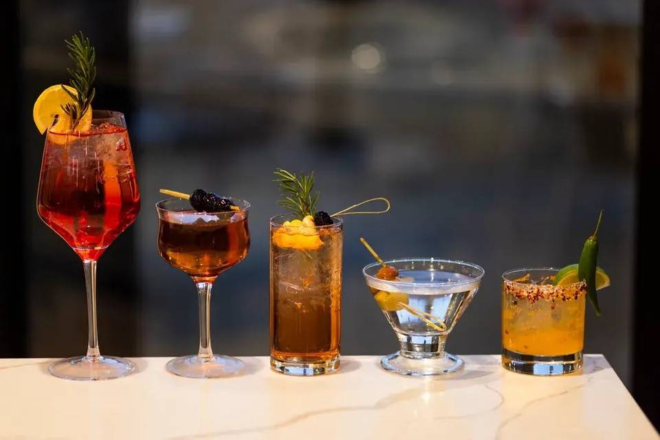 A selection of cocktails