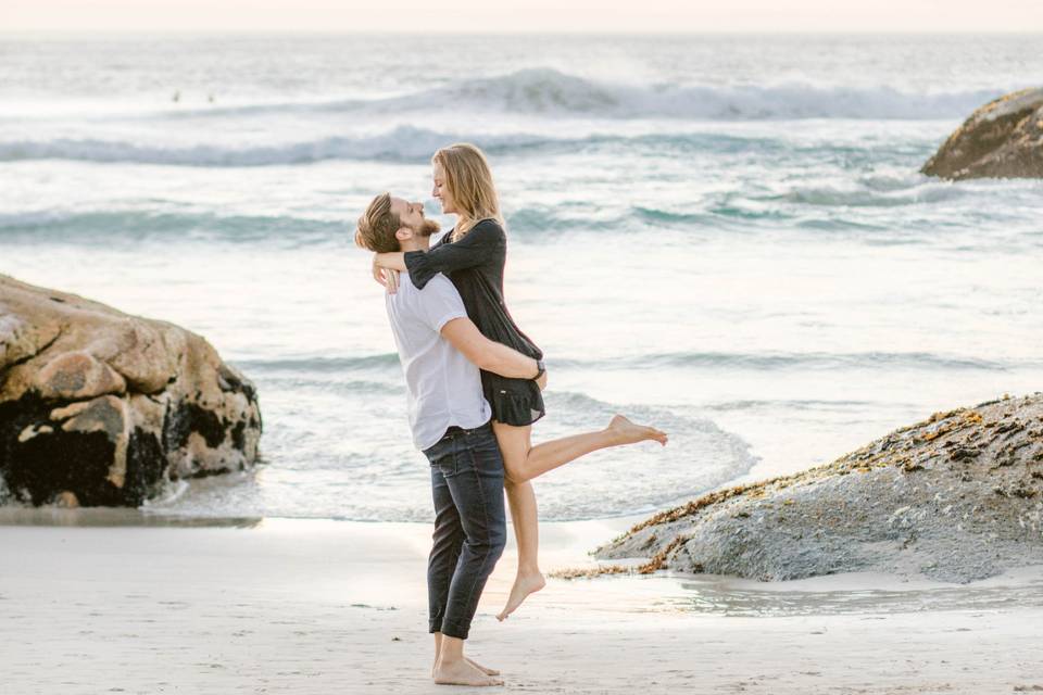 Beach engagement shoot